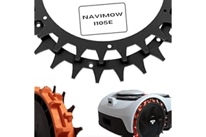 ROBO Claws® Stainless Steel Spikes Navimow i105E - i108E Models Premium Black 3 mm Thick Robotic Lawnmower Spikes Deburred 14x Stainless Steel Screws Traction Improvement for Navimow Spikes 255 mm