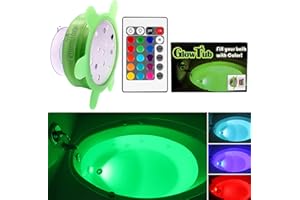 GlowTub - Lumière LED pour baignoire ou spa avec télécommande pour changer de couleur (fonctionne avec piles)