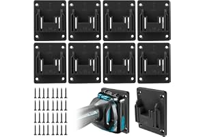 8 stycken väggfäste, verktygshållare för Makita 18 V batterienheter, borrhållare för elverktyg, skruvhållare med 32 skruvar