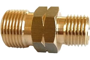 WOOTONG Doppelnippel 1/4" LH x 3/8" LH Schlauchverbinder Propan Linksgewinde Kupplung Schlauch