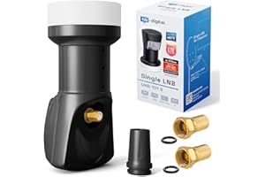 HB-DIGITAL LNB FULL HD TV 3D + contatti placcati oro + protezione dagli agenti atmosferici (estraibile) in set HB digitale con spina placcata oro inclusa