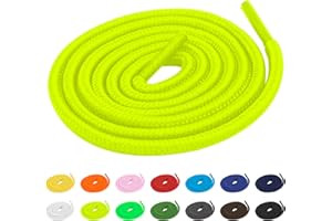 TBOC Cordones [Redondos] para Calzado Zapatos Deportivas Zapatillas Botas [Largo 90-120-140 cm] Cordón Patines Fútbol Deportes [Diámetro 5 mm] Compatibles con Converse Nike Adidas Panama Jack Vans