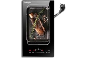 ‎COOKSIR Cooksir Induction Hob with Plug, Hob 2 Plates, 29 cm Installation, 3500 W, Double Hob, Flexible Combined Zone, Safety Lock, Slide Control Touch Control, Power Socket, 240 V