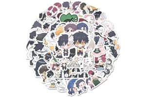 JUSONGKWCP Wind Breakers Stickers, 65 Pieces Anime Figure Vinyl Waterproof DIY Stickers for Party, Water Bottle, Scrapbook, Laptop, Skateboard, Computer for Teens Students