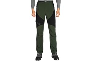 GITVIENAR Męskie spodnie trekkingowe na lato, długie spodnie outdoorowe, wodoszczelne, oddychające, wiatroszczelne, spodnie górskie, spodnie funkcyjne, na wędrówki, kemping, wędkowanie