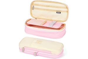 Coolzon Estuche Escolar Extensible, Estuche de lápices de Gran Capacidad, Bolsa de lápices Escolar, papelería, Organizador de Maquillaje