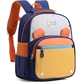 PROTAURI Children's Backpack for Girls Boys 2-6 Years 10.7L Ears Bear | chest strap reflective waterproof lightweight breatha