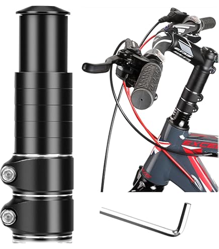 Adattatore Alza Manubrio Bici - Stelo Rialzo In Alluminio 115/180/210mm Per Forcella 1-1/8'' - Regola Altezza E Comfort Di Guida - Foto 2