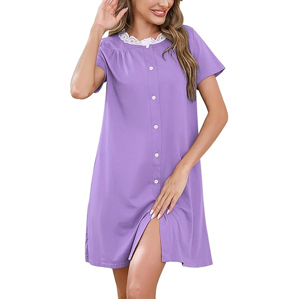 Camicie Da Notte Donna Camicia Da Notte Allattamento Cotone