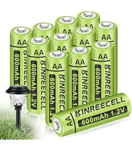 Batterie Ricaricabili Kinon AA 1.2V NiMH - 8 Pezzi 1300mAh Per Luci Solari Da Giardino - Foto 8