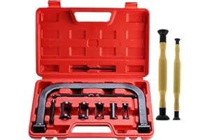 ‎FREETEC FreeTec Ventilfederspanner Werkzeug, 12tlg Ventilfederspanner mit Massiv C Klemm Adapter Ventileinschleifer, Ventilspanner Ventilfeder Spanner Satz Ventil Ausbau Werkzeug für Auto Motorrad
