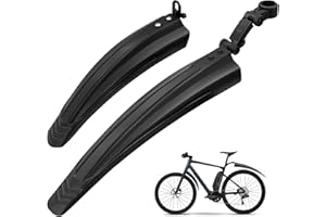 Ledeak Guardabarros Bicicleta, 2-Piezas Universal Ajustable Trasero Delantero Montaña Carretera Bicicletas Defensa Bici contra Salpicaduras Mud Guard Funda de Protección Accesorios
