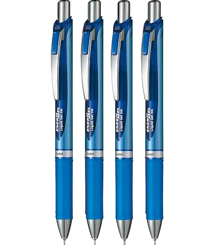 Pentel Energel BLN75 - Penna a sfera retrattile con inchiostro gel, 0,5 mm, confezione da 6, colore: blu