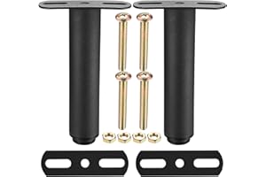 JJWUYUE Nogi łóżka, regulowane 18-33 cm, wysuwane nogi łóżka, nogi stołu, nogi meblowe, metalowe nóżki w kształcie litery T, podpórka pod listwy, nóżki z regulacją wysokości, do mebli, sofy, łóżka