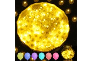AUAUY Okrągłych Balonów Led, 60 sztuk Mini Lampek Led Do Balonów, Światło Na Imprezę Na Wesele, Urodziny, Wesele, Halloween, Karnawał, Boże Narodzenie, Dekoracja Stołu, Ciepła Biel