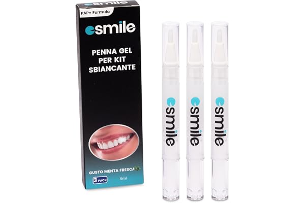 EASY SMILE – Recharge Professionnelle de Blanchiment Dentaire – 3 Stylos de Gel Blanchissant – Blanchiment Rapide et Efficace, Élimine les Taches Tenaces – Sûr pour l’Émail Dentaire