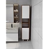 Riva &Ccedil;amaşır Sepetli Banyo Dolabı Amalfi-Beyaz Renk