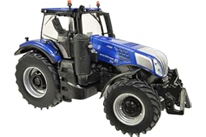 Britains TOMY Trattore giocattolo New Holland T8.435, trattore per bambini dai 3 anni in su, con idraulica posteriore regolabile in altezza e specchi pieghevoli, trattore con peso anteriore,
