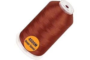 New brothread - Bobina Singola Enorme 4000M/Cad 100% Poliestere Filo da Ricamo a Macchina 40WT per Macchine Commerciali e Domestiche - Burnt Orange(Janome Colore)