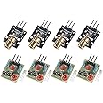Alinan 4sets KY-008 3pin 650nm 5V Laser Transmitter Sensor Module with Laser Sensor Module Non-Modulator Tube Laser Receiver Detection Module Relay Switch 5V for Arduino/AVR PIC