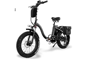 TODIMART Fat Bike Electrique Vélo Electrique Pliable Gros Pneu 20"* 4" avec Batterie 48V 15Ah, Vélo De Montagne De Ville Longue Portée, Velo Electrique Homme et Femme Velo Electrique Puissant