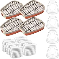 Paire De Filtres 6003 + Supports 501 Pour Masque Respiratoire (Séries 6200/6800/6900)
