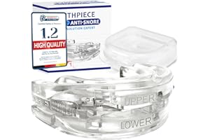 GELPRETTY Anti-Schnarchschiene, Knirscherschiene Schnarch Aufbissschienen Für Nacht, Mundschiene gegen Schnarchen und Bruxismus, Verbessert Den Schlaf,Effektiver Schnarchstopper für Männer und Frauen, Weiß