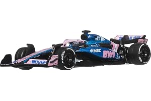 Hot Wheels Premium BWT Alpine Formula One Team (#10) fordon | Samlingsbar F1-racerbil i skala 1:64 med Real Riders-däck och k