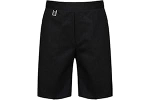 LISTERS SCHOOLWEAR Boys Pull On School Shorts Uniform Elasticated Pull Up - Ages 2-16y (NO ZIPS OR Hooks)