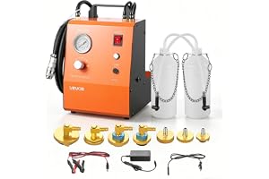 VEVOR Elektrisk bromsluftare, justerbart tryck på 0,6–3 bar, automatisk bilbromsvätskebytesmaskin, med 7 adaptrar, kompatibla