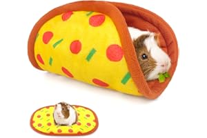 TiereCare Guinea Pig Toy - Washable Tunnel Hideout House Bed - Cage Accessory Hide Tube Habitat for Small Animal Pets Guinea Pigs, Hamsters, Chinchillas, Ferrets, Rats
