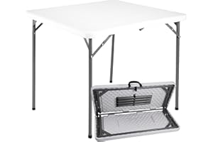 Durabull Folding 86cm Square Table - Versatile for Indoor and Outdoor use, Foldable, Sturdy & Strong, Ideal for Fold up Dining, Picnic, Camping or Function Table