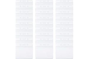 BOELLRUNO 100pz Plastica Trasparente Nome Orizzontale Tag Distintivo Titolari di Carta di Identificazione Porta Badge in Plastica Trasparente