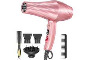 Hair Dryer, Jooayou Professional 3000W Ionic Hairdryers for Women, Fast Drying Blow Dryer with Diffuser for Salon Home Travel, Perfect for Gifts