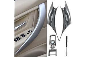 LongZYU 2PCS Interior Door Handle Compatible with Door Handles BMW 3 Series F30/F31/F34/F80 320i,328i,330i,335i,4 Series F32/F33/F36 428i,435i, Left + Right Interior Handles (Black)
