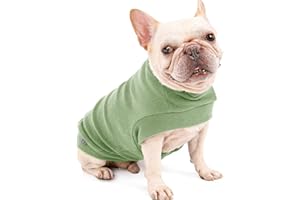 DOCIOTE Małe psy swetry miękka kamizelka polarowa bluza dla psa, szczeniaki kocięta zimowe ubrania ciepła kurtka płaszcz odzież na zimną pogodę piżama dla zwierząt ciepła koszulka dla sfinksa bez włosów kot chihuahua buldogi zielona L