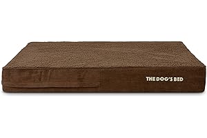 THE DOG'S BALLS Replacement Outer Cover (No Mattress) for The Dog's Bed Orthopaedic, Washable Plush Fabric, XL 117 x 71 x 15cm (Brown Plush)