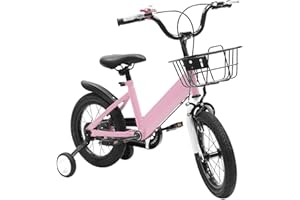 Garbenat 14 Zoll Kinderfahrrad Upgraded Kinder Fahrrad für ab 3-5 Jahre Kinderfahrrad mit Stützrädern & Korb HöHenverstellbar Fahrrad Kinder für Jungen & Mädchen