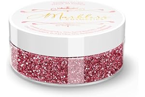 MARBLERS Cosmetic Grade Fine Twinkle Glitter [Crimson Pink] 0.18oz (5g) | Non-Toxic | Vegan | Cruelty-Free | Eyeshadow, Nail Polish, Nail Art | Festival, Rave & Party Makeup | Body & Face