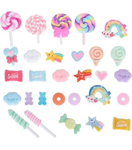 100 Decorazioni Resina Per Fai Da Te - Charm Slime Per Nail Art E Crafts