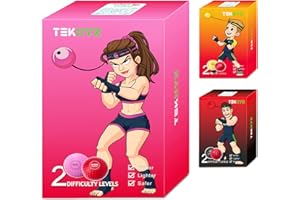 TEKXYZ Boxen Reflexball, 2 Verschiedene Boxbälle mit Kopfband, weicher als Tennisball, perfekt für Reaktion, Agilität, Schlaggeschwindigkeit, Kampffähigkeit und Hand-Augen-Koordinationstraining