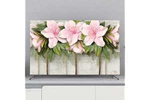 Hixingo TV Staubschutzhülle, Blume TV Abdeckung Staubschutzhülle TV Abdeckung Schutzhülle Fernseher Fernsehabdeckung Universal TV Schutzhülle Multifunktional (40-43inch,Grün Blatt)