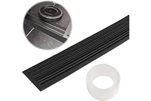 JTgugu Türschwellenrampe Saugroboter 100x5.5x1.6CM Schwelle Übergangsschiene Silikon Übergangsprofil Auffahrrampe Selbstklebend Übergangsleiste Bordsteinrampe Roboter Rampe für Türöffnungen Einfahrten