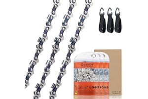 Savior 3-Pack Chainsaw Chain for 18 Inch (45 cm) Bar, 62 Drive Links, .050" Gauge, 3/8" LP Pitch, Saw Chains Compatible for Husqvarna, Bosch, Dolmar, Greenworks and More