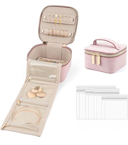 Pochette Rouleau à Bijoux Pliable – Organisateur De Voyage Anti-emnêlement