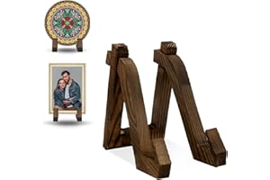 VEYALTEDL Supporto Porta Piatti Da Esposizione in Legno,Porta Foto Da Tavola,Leggio per Libri Da Cucina in Legno,Per Stand Multifunzione per Foto,Piatti,Libri Di Cucina,Cornici,Piatti Decorativi,Tablet E Arte