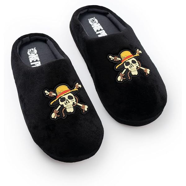 Roffatide Pantofole Da Casa Anime One Piece Luffy, Modello Aperto Sul Retro, Soffici Peluche, Suola In Gomma Leggera Antiscivolo, Taglie Grandi Disponibili - 3