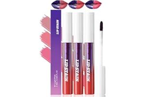 KTOULER 3Pcs Lip Stain Peel Off Set,Lip Liner Stain Long Lasting Waterproof,Lip Tint Stain Wipe Off Transfer Proof Nude Pink/Rose/Pink,Matte Finish Peel Off Makeup For Women