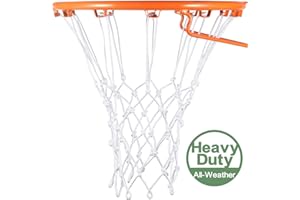 SYHOOD Basketball Net Replacement for All Weather - Fits Standard Basketball Hoops Indoor or Outdoor - 12 Loops