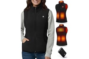 UNBON Gilet Riscaldato Donna, Giubbotto Riscaldato Donna con Batteria USB 10000mAh, Gilet Riscaldante Pile con 3 Temperatura 6 Zone Calore, Giubbotto Riscaldante Termico, Giacca Riscaldata Invernale